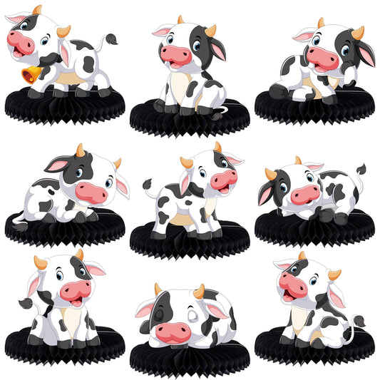 Cow & Barnyard 3D Honeycomb Table Centrepieces – 9 Piece