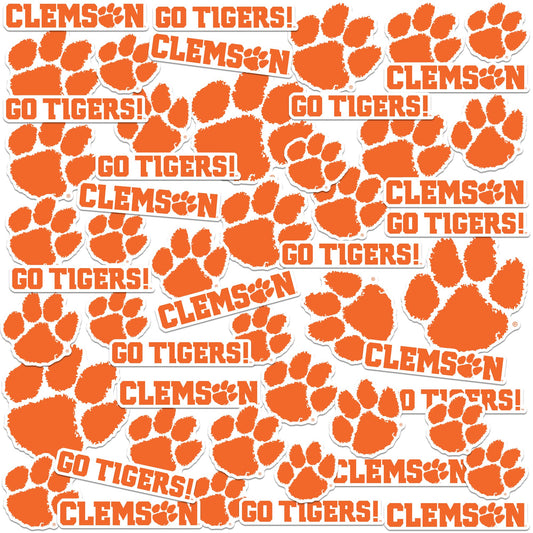 Clemson Tigers Premium Stickers - 50 ct