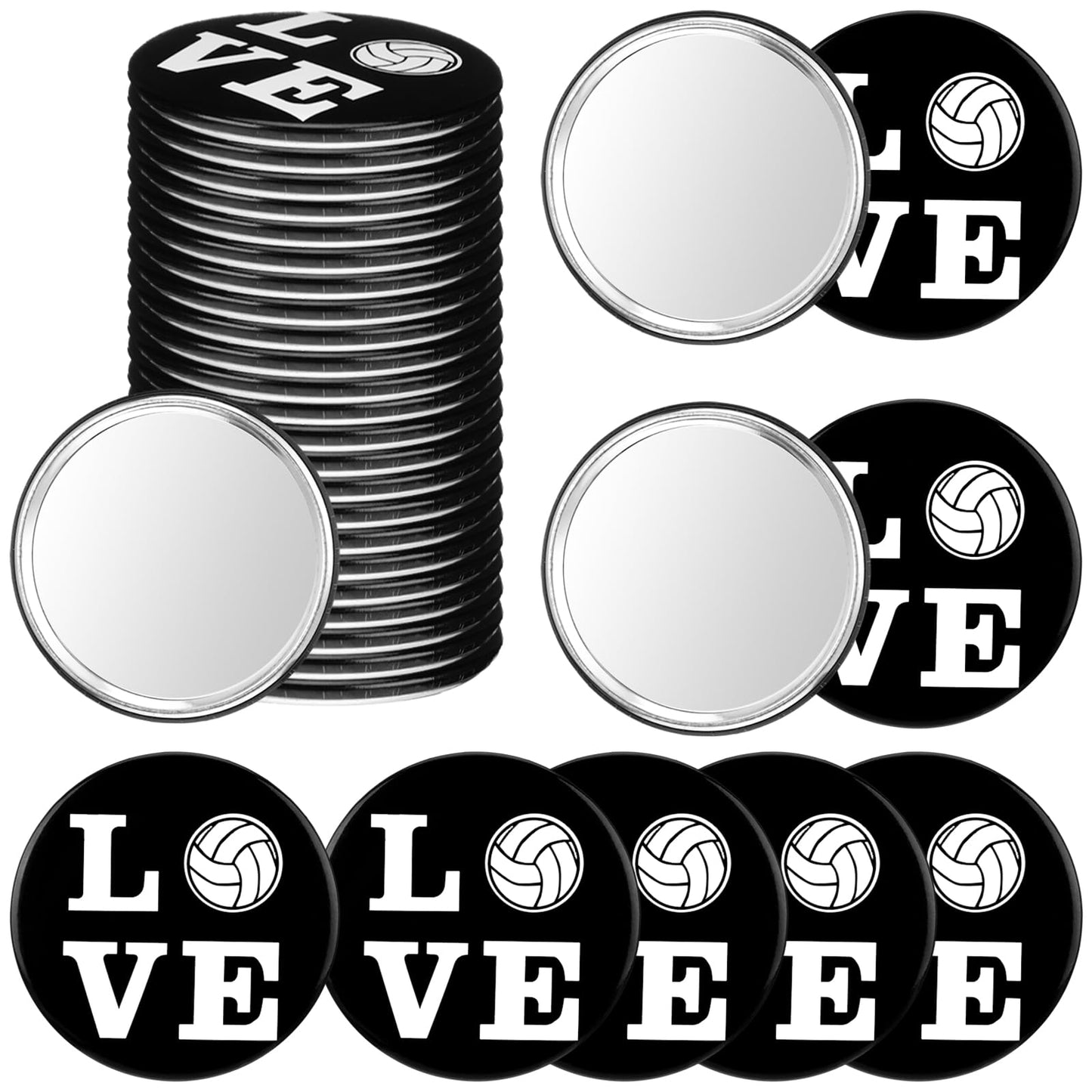 Volleyball Compact Mirrors Party Favours – 18 Pack