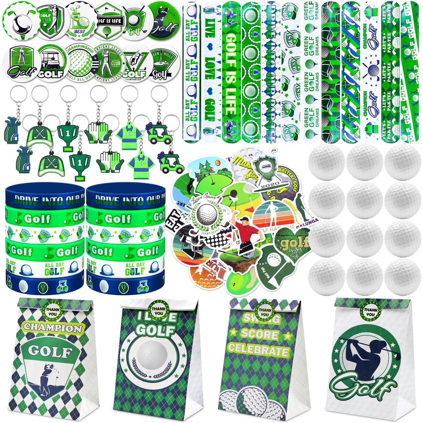 Golf Party Favours Goodie Bag Set – 122 Piece