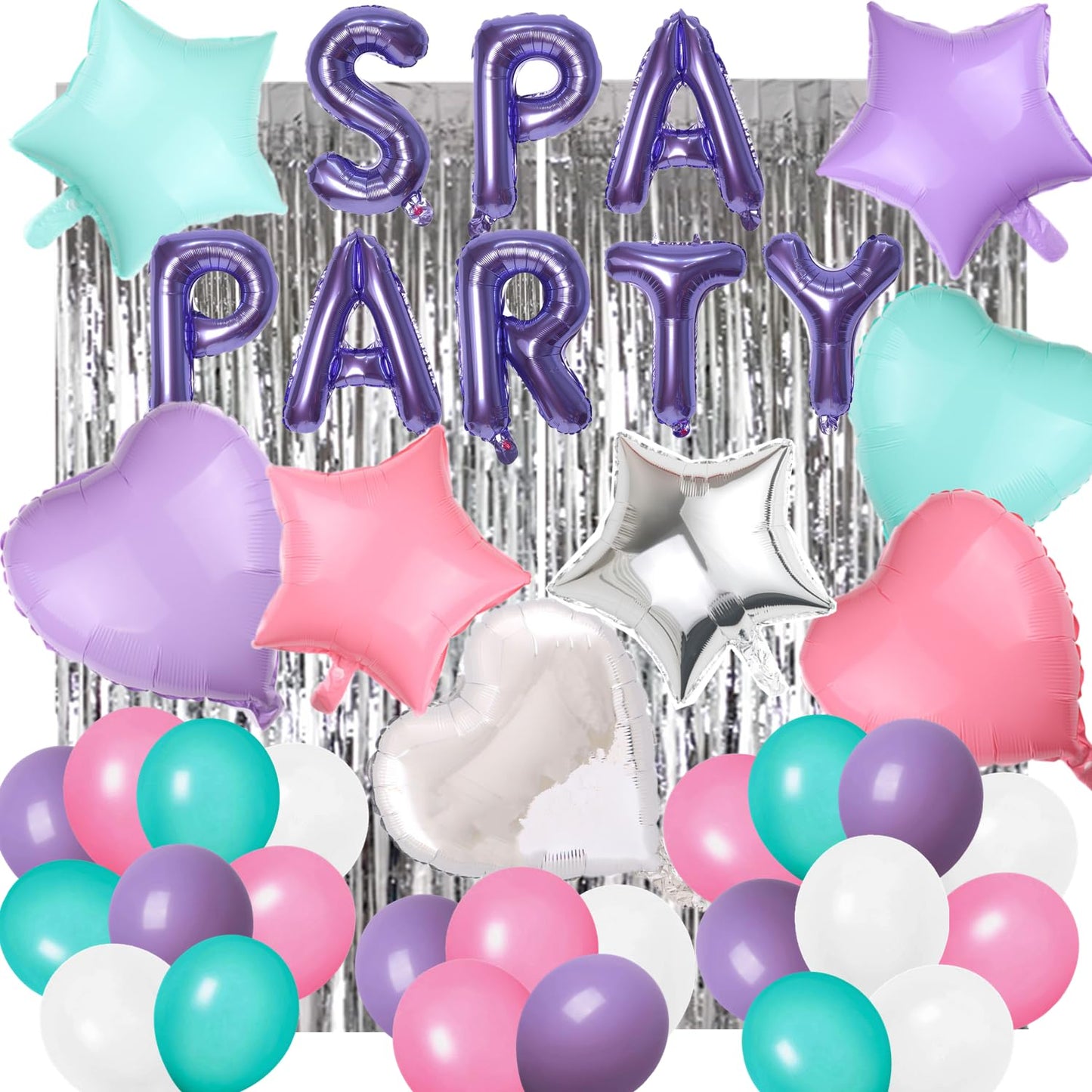 Purple Spa Party Balloon Set - 42 ct