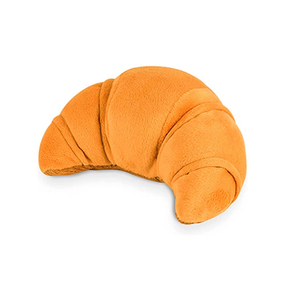 P.L.A.Y. Cute Plush Dog Toys - Brunch Food Themed Durable Squeaker Chew Toy Great for Puppies & Small Medium Large Dogs - Machine Washable Recycled Materials (Pups Pastry Croissant X-Small)