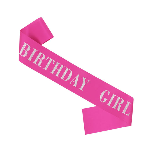 Birthday Girl Sash – Rose Pink, 67 Inch