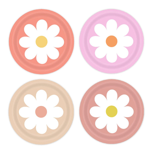 Daisy Birthday Party Paper Plates 9 Inch – 48 Pack
