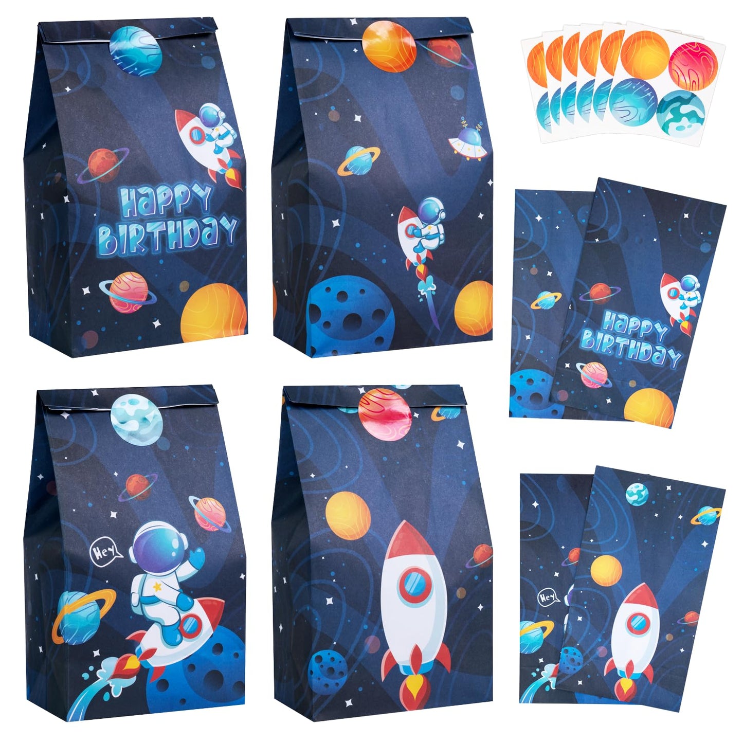Outer Space Party Favor Goodie Bags - 24 ct