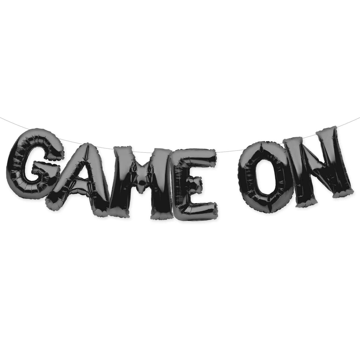 Black Game On Foil Letter Balloon Banner – 16 Inch