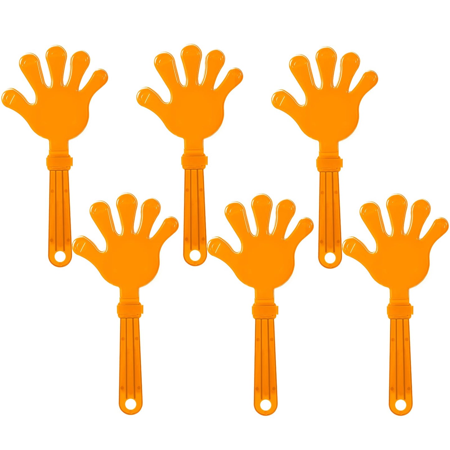 Orange Jumbo Hand Clappers – 6 Pack