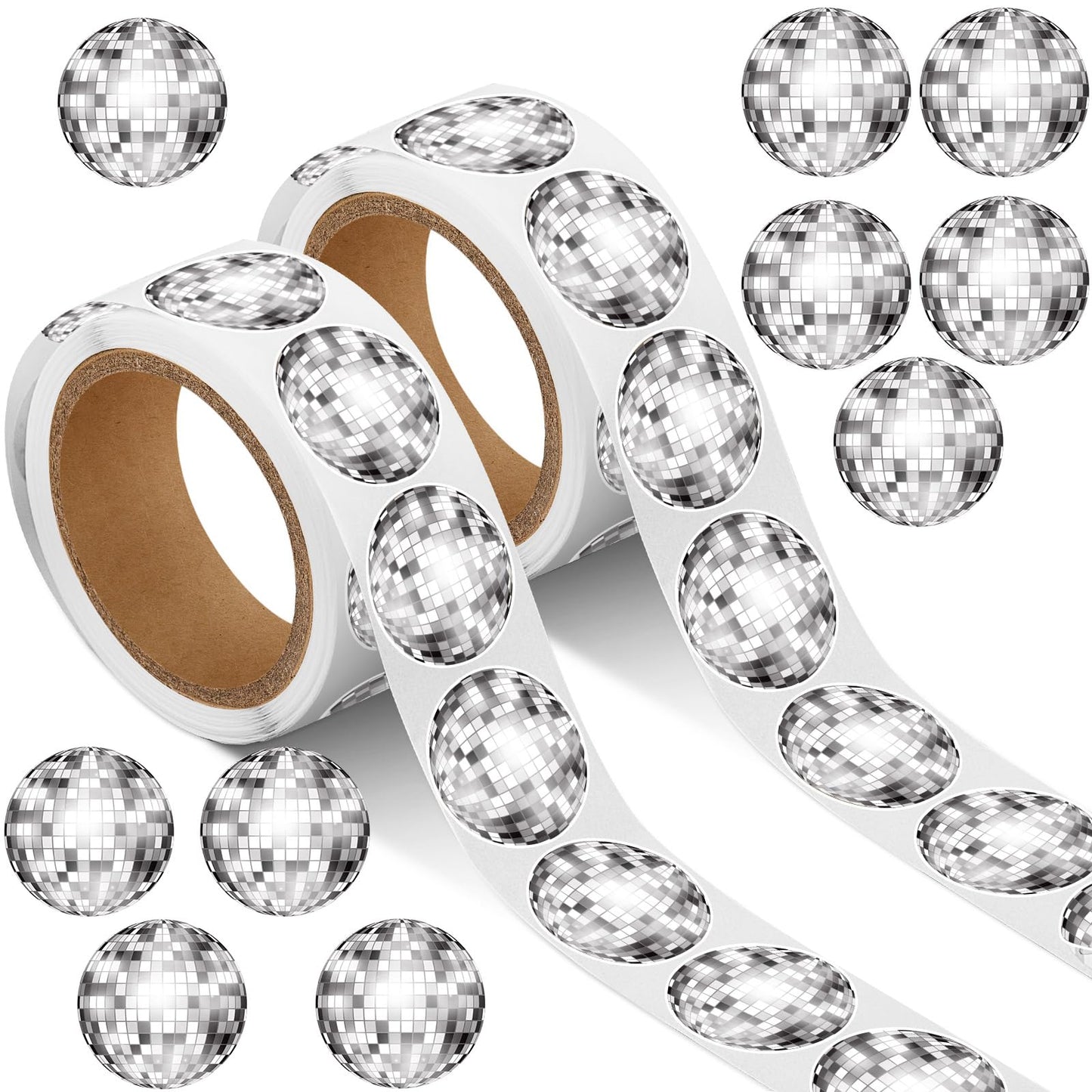 Disco Ball Sticker Roll – 1,000 Piece, 2 Rolls