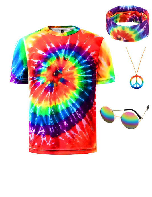 Boys Hippie Costume Accessories Set – 4 Piece
