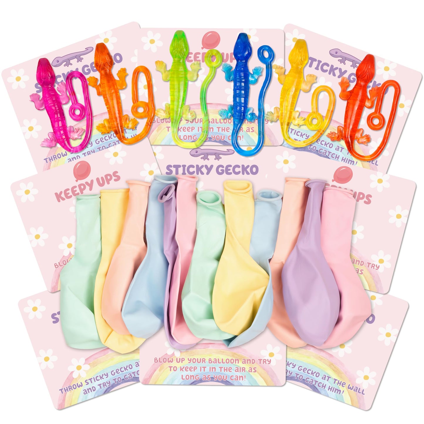Sticky Gecko Balloon Party Favors Game Set for Kids