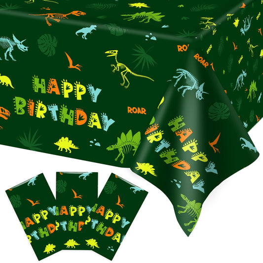 Dinosaur Fossil Plastic Tablecloth - 3 ct