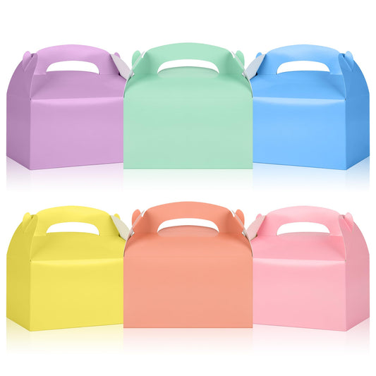 Pastel Party Favor Gable Boxes – 36 ct