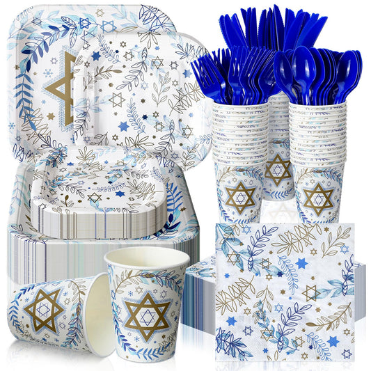 Hanukkah Party Tableware Set – 350 piece