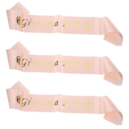 Grandma to Be Satin Party Sashes – 3 Pack