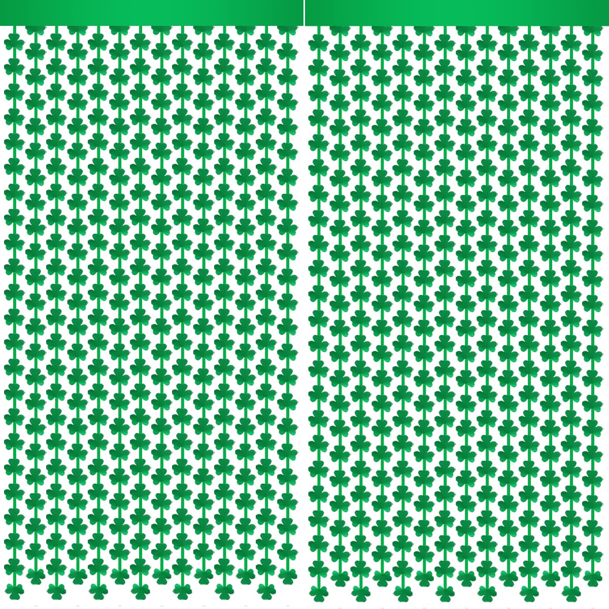 St. Patrick's Day Shamrock Foil Fringe Curtains - 2 ct
