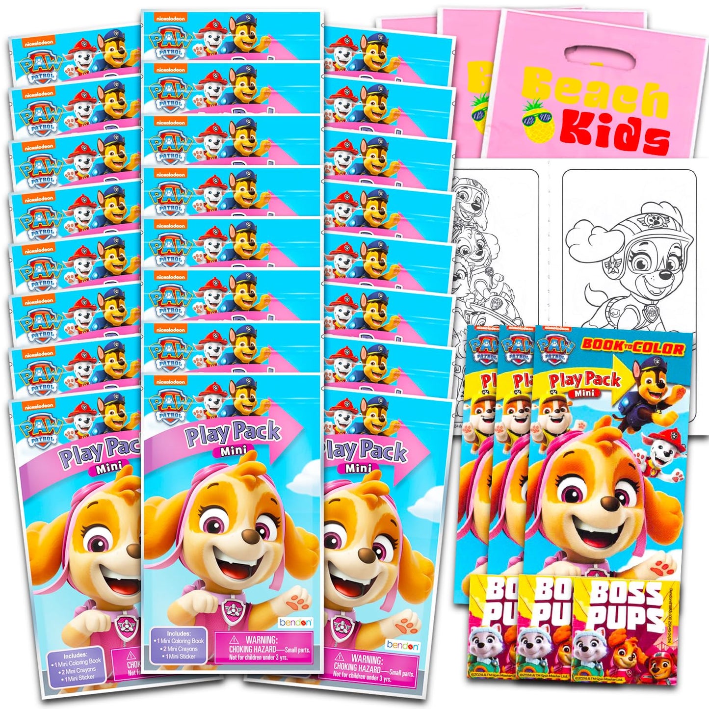 Blue Dog Character Mini Activity Party Favors Pink Pup - 24 ct