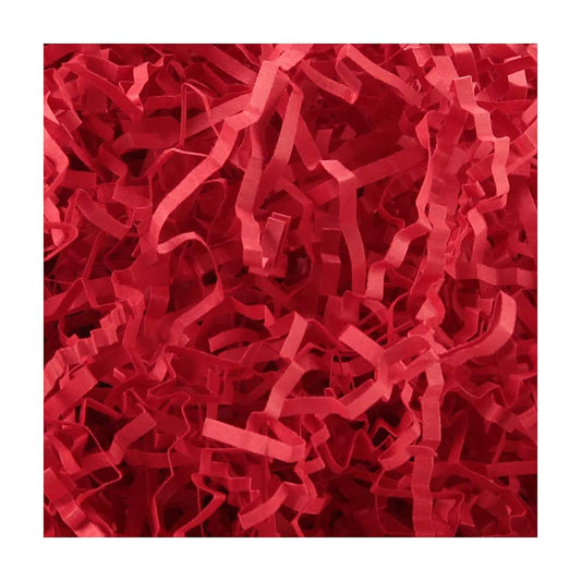 Red Crinkle Paper Shred Box Filler