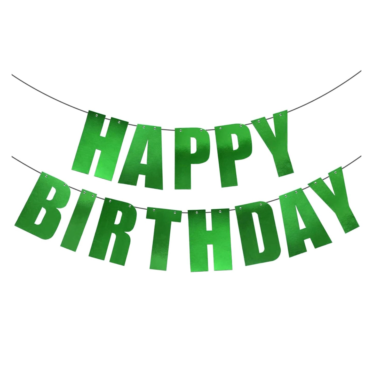 Green Happy Birthday Banner