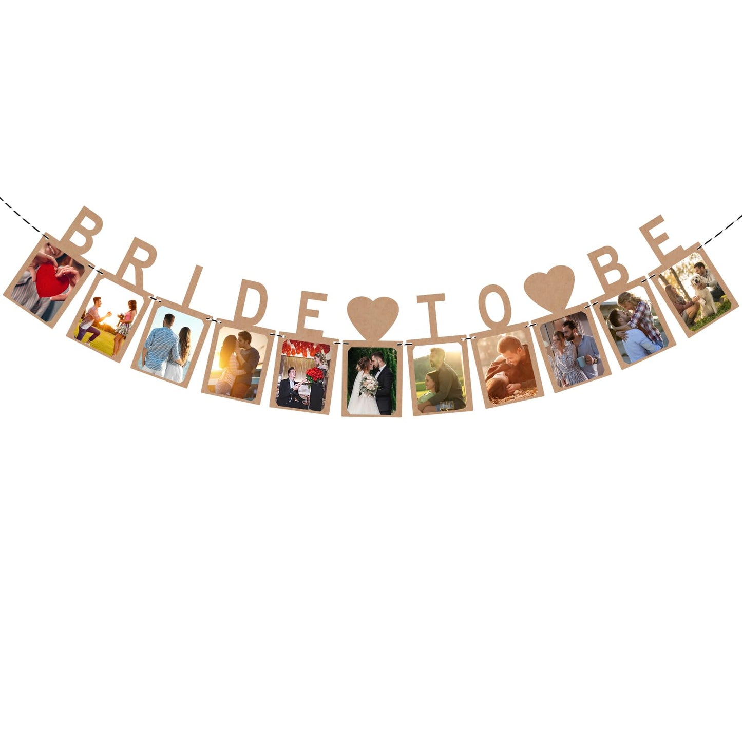 Bride to Be Photo Banner – Kraft Paper, 11 Cards