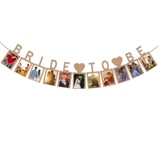 Bride to Be Photo Banner – Kraft Paper, 11 Cards