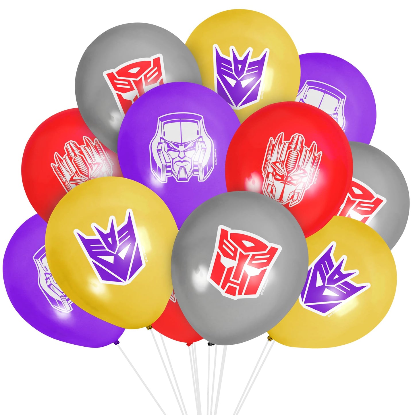 Robot in Disguise Birthday Balloons – 24 Pack with Ribbon