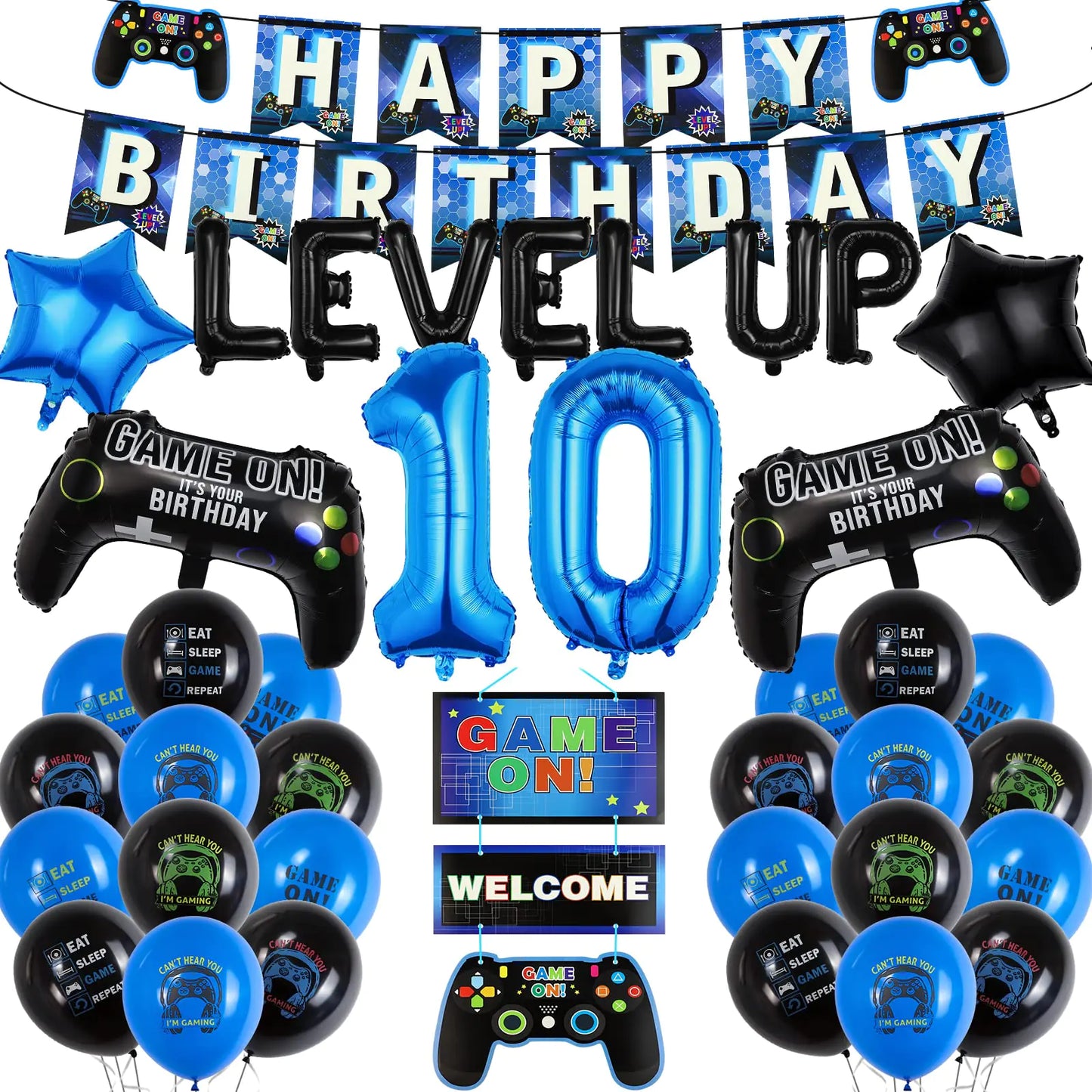 Game On Level 10 Birthday Balloon Kit