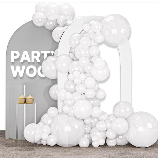 Pearl White Balloon Garland Arch Kit – 85 Piece