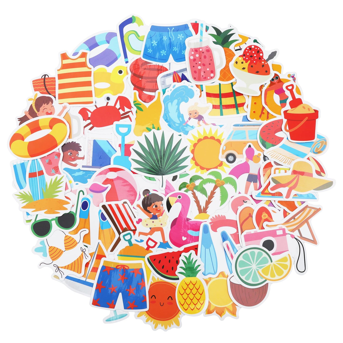100 Pack Pool Beach Stickers Summer Party Favors Birthday Decorations