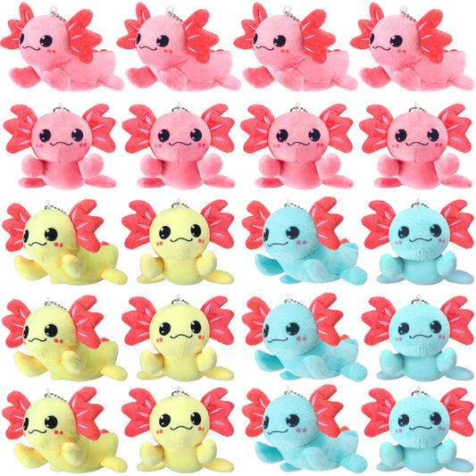 Axolotl Plush Keychains Bulk Toys - 20 ct