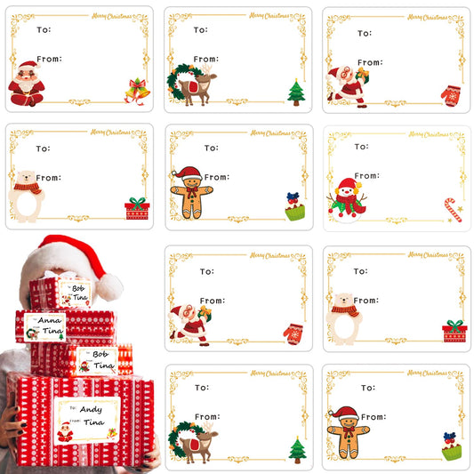 Christmas Gift Tag Stickers – 150 Pack