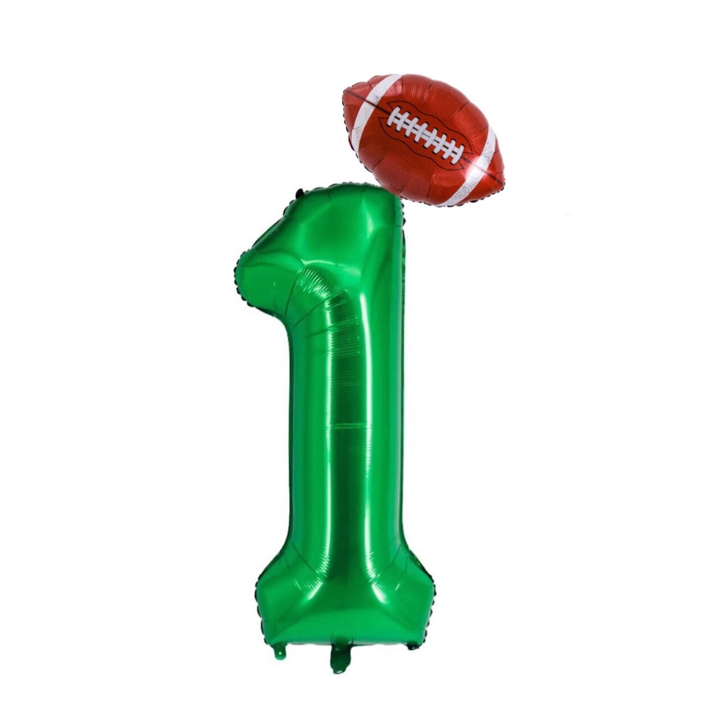 Dark Green Number 1 Football Birthday Balloon Set