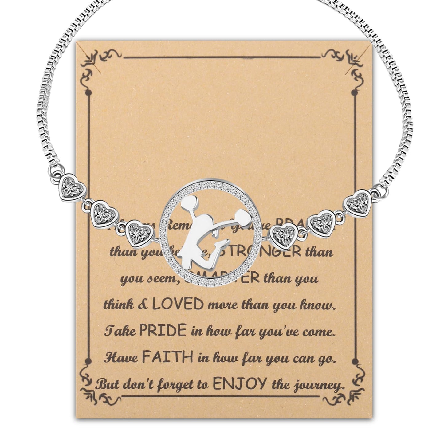 Cheerleader Necklace Gift Set – Silver