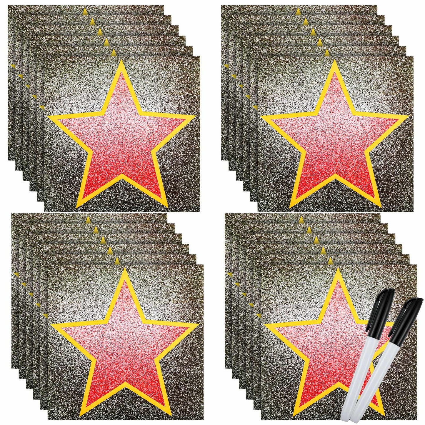 Movie Star Floor Stickers with Markers – 50 Pack