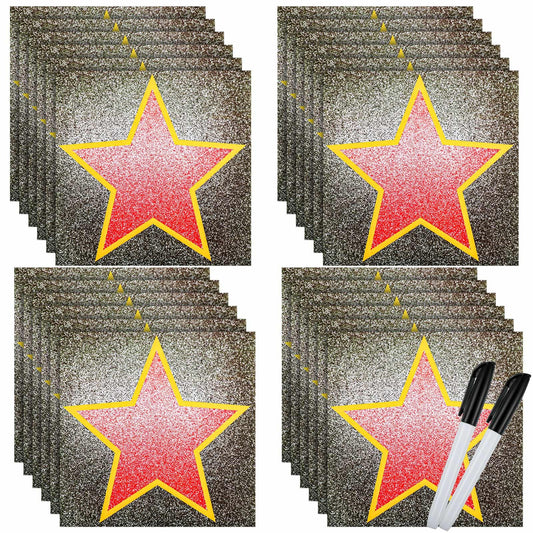 Movie Star Floor Stickers with Markers – 50 Pack