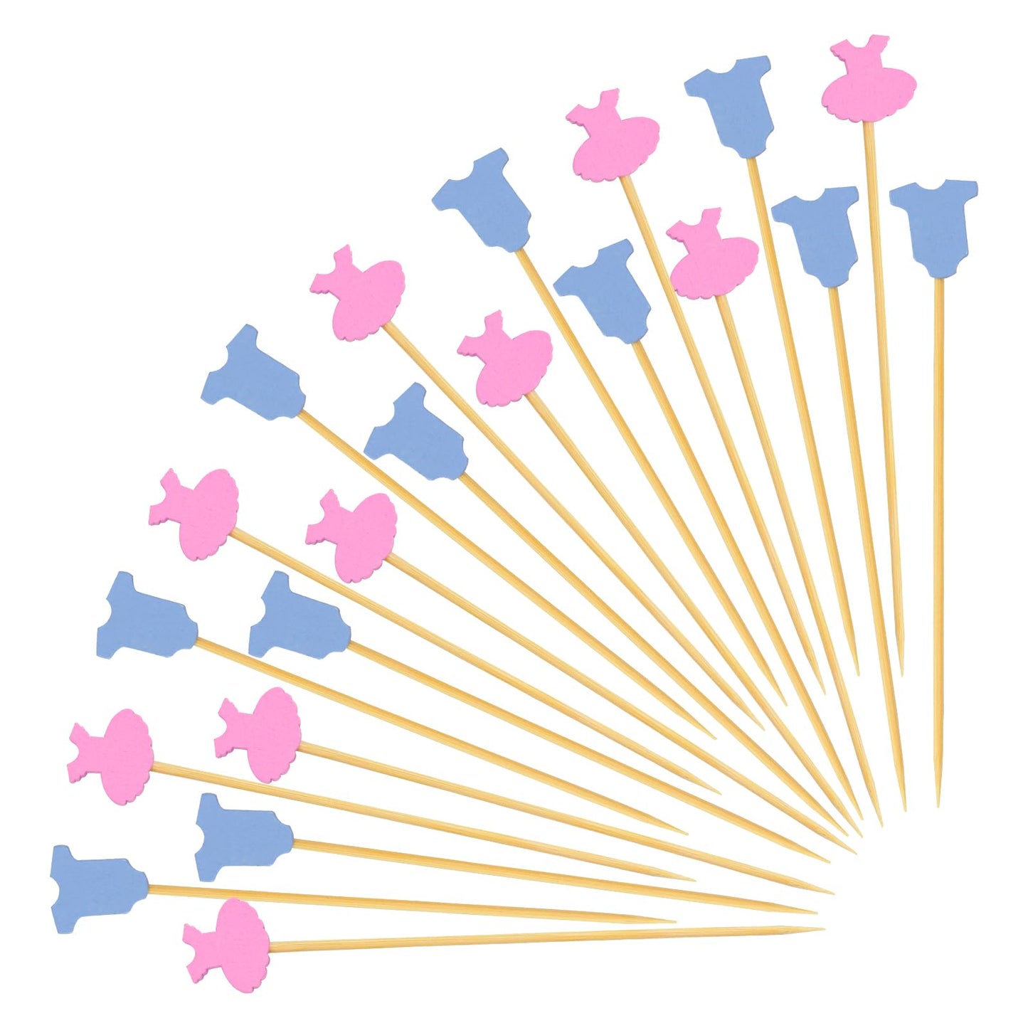 Gender Reveal Cocktail Picks – 100 Pack, 4.7 Inch