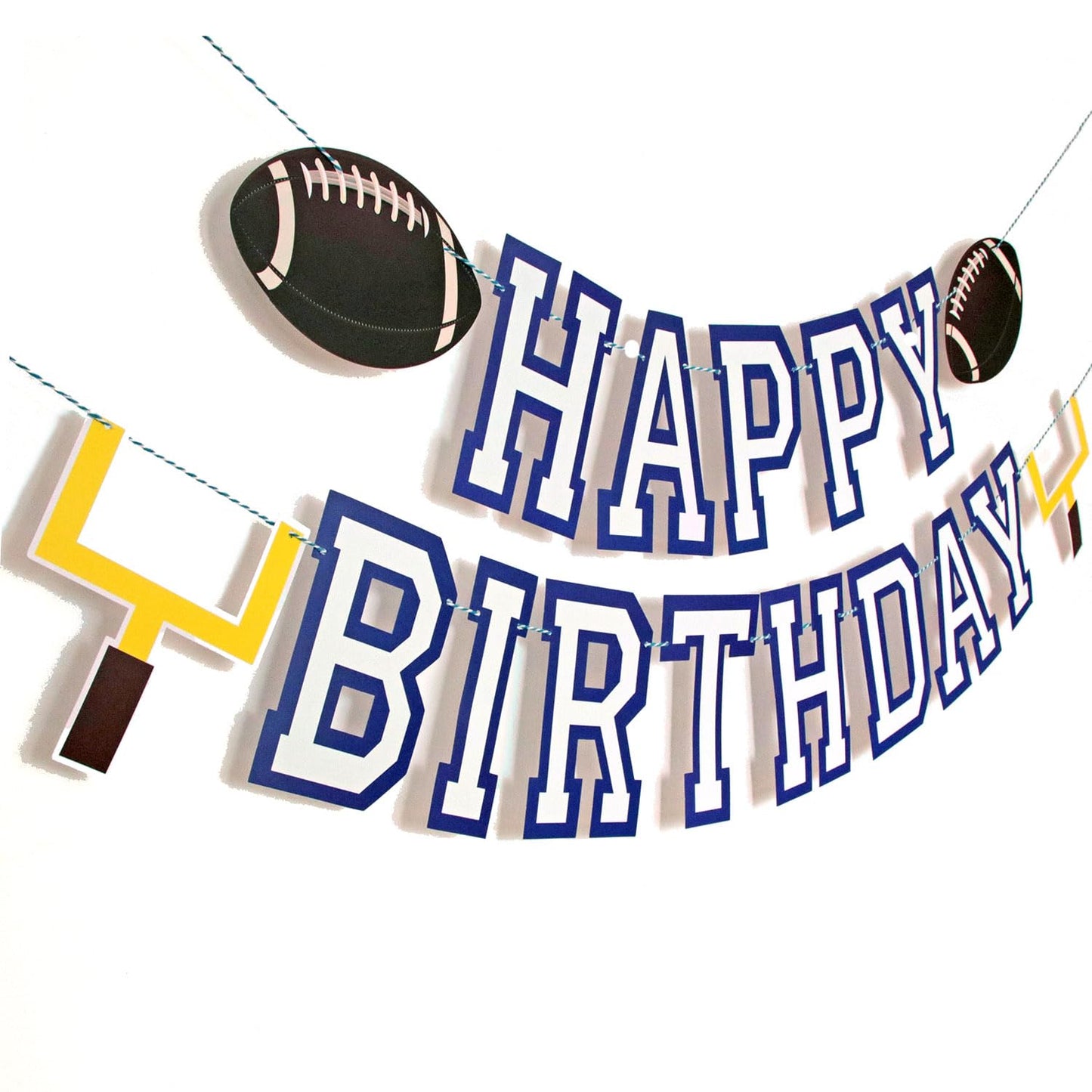 Football Happy Birthday Bunting String Flag Banner