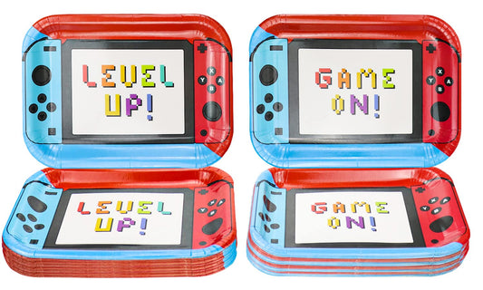 Game Controller Birthday Party Plates 11 Inch – 80 Pack