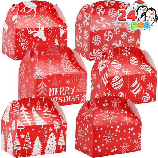 Christmas Party Favor Gable Boxes – 24 ct
