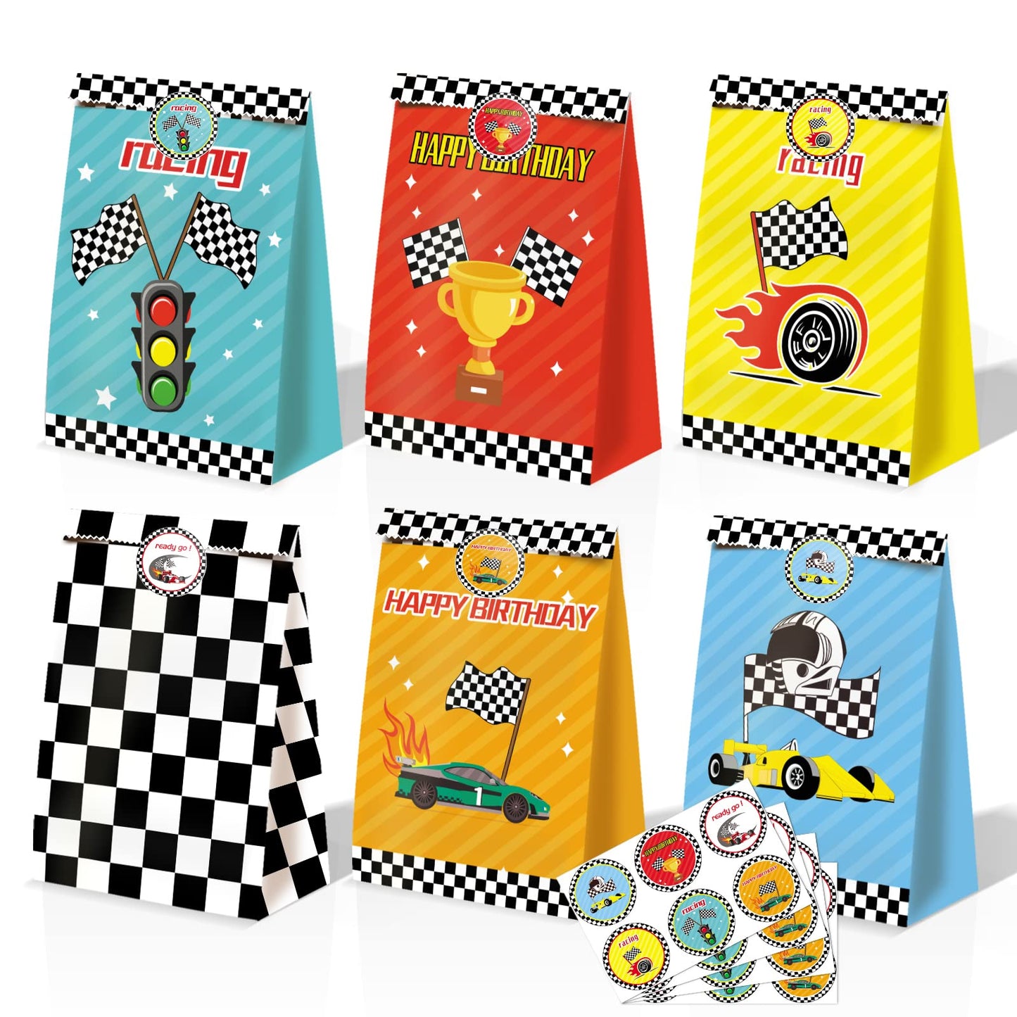 Race Car Party Gift Bags – 24 Pack