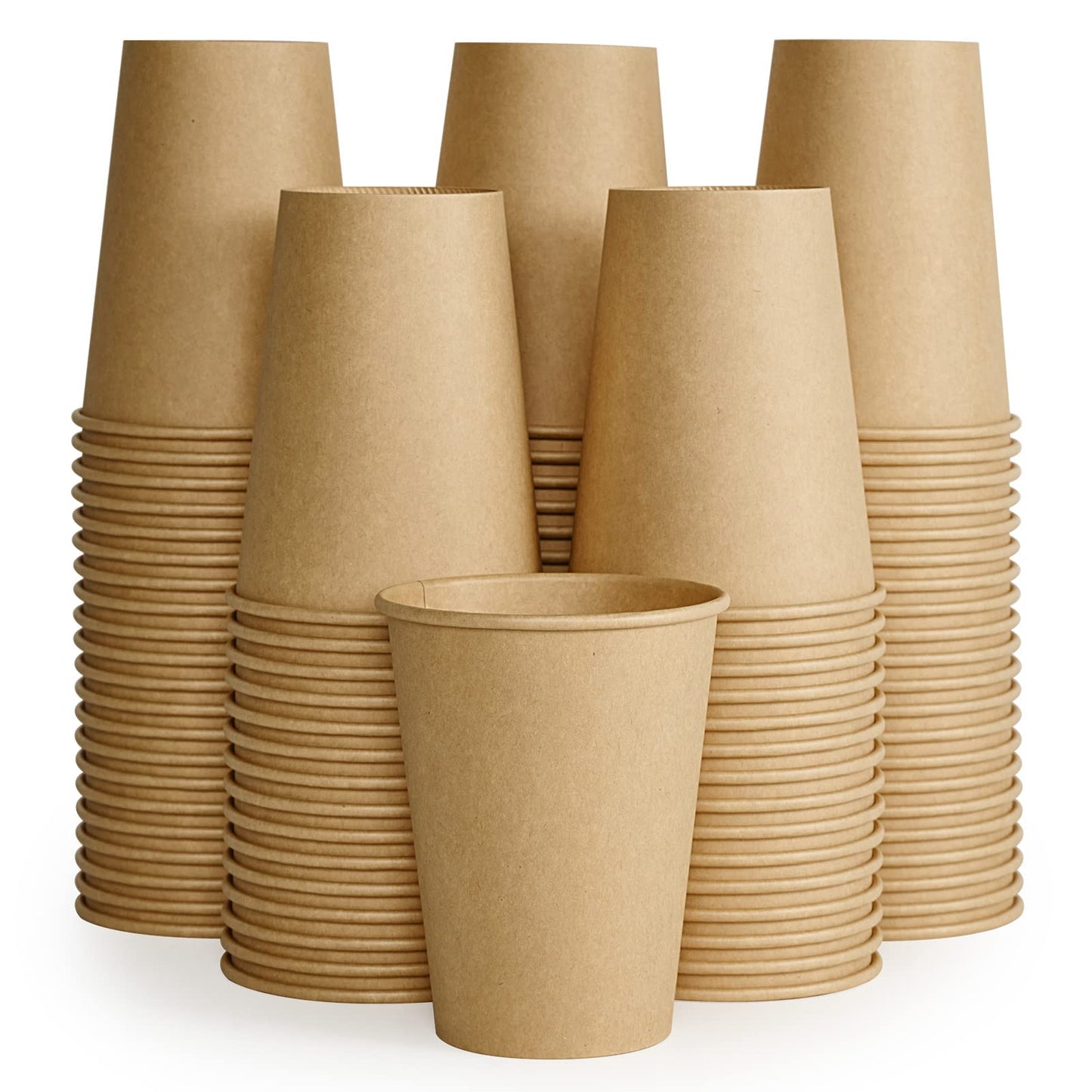 Brown Kraft Paper Cups 12 oz Disposable Coffee Cups
