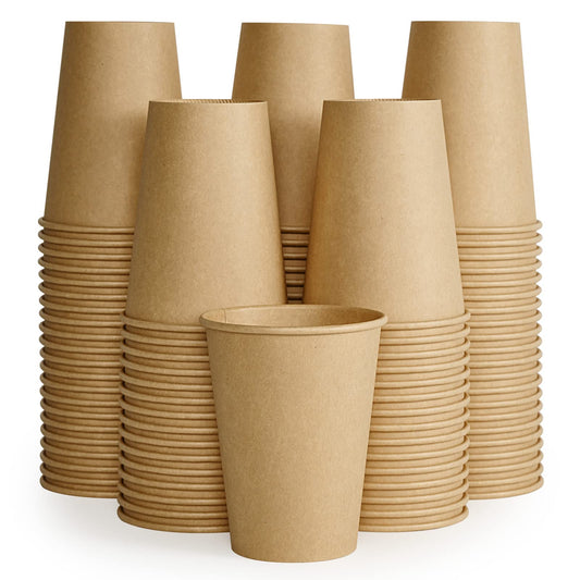 Brown Kraft Paper Cups 12 oz Disposable Coffee Cups