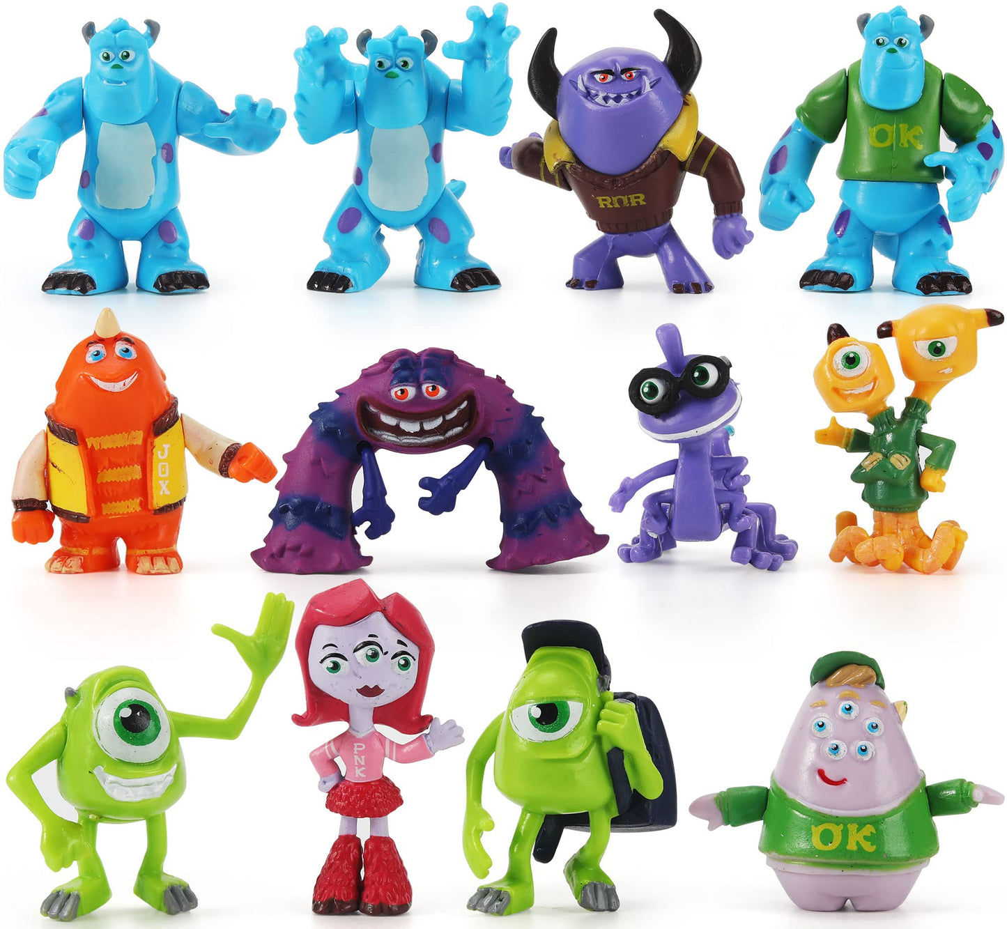 Monster Cake Topper Figures for Birthday Party