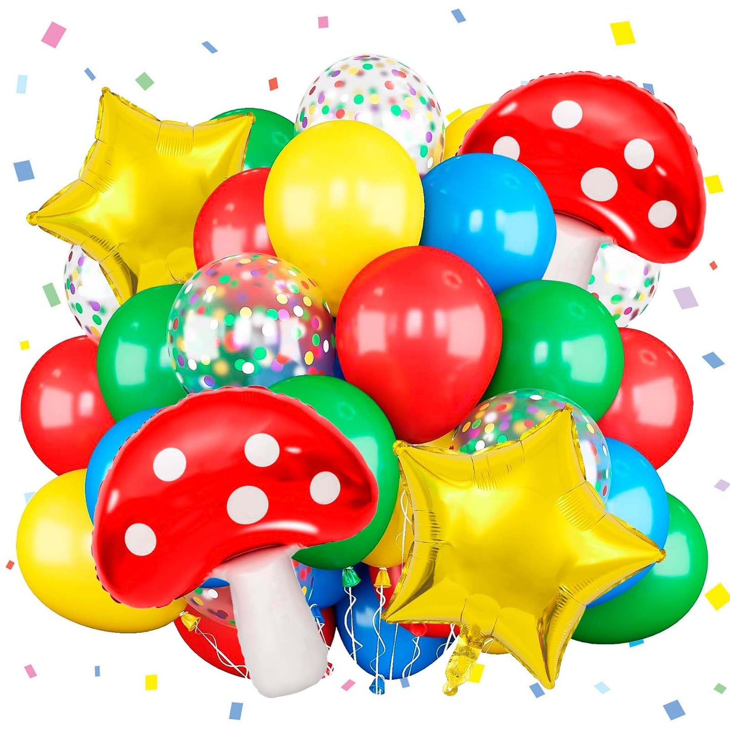 Cartoon Mushroom Party Balloon Set - 31 ct