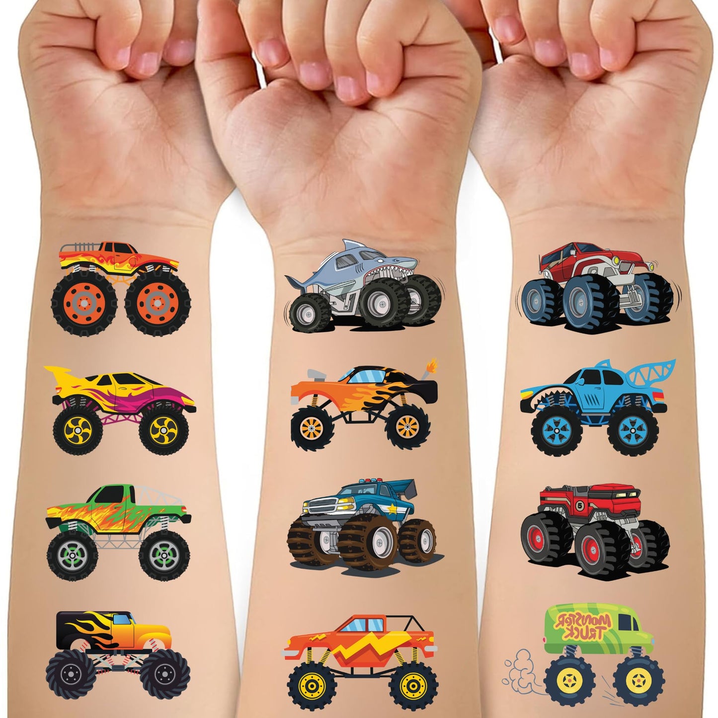 Monster Truck Temporary Tattoos