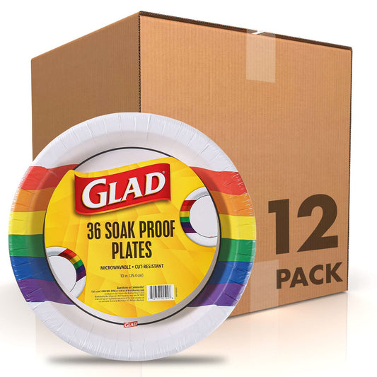 Rainbow Design Heavy Duty Paper Plates 10 Inch – 432 Pack