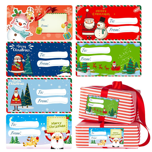 Christmas Gift Tag Stickers – 120 Pack