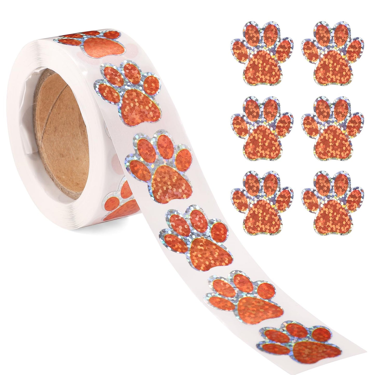 Dog Paw Print Sticker Roll - 500 ct
