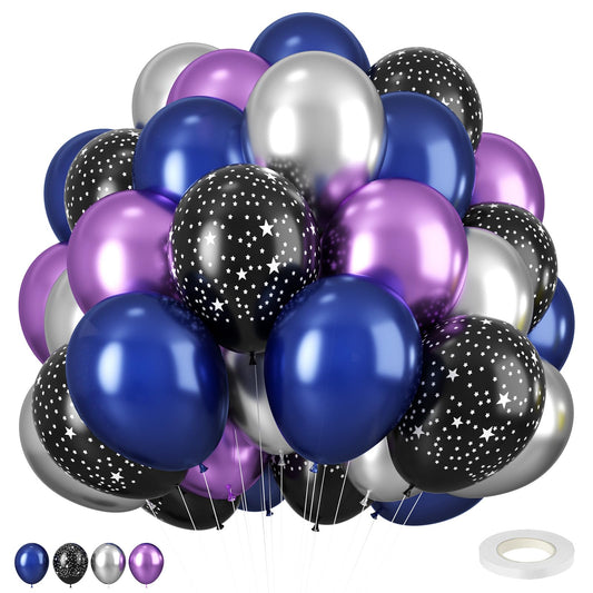 Galaxy Space Metallic Party Balloons - 12 Inch