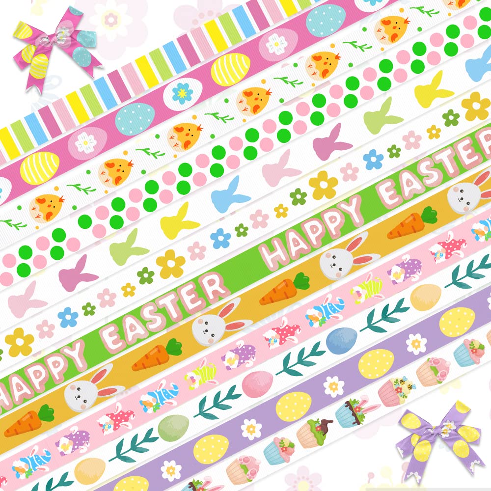 Easter Pattern Grosgrain Ribbon Craft Set