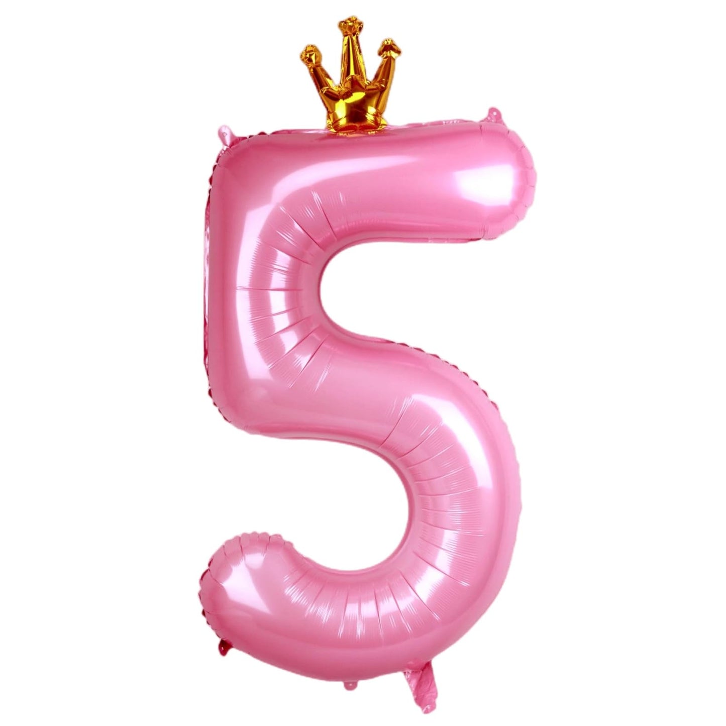 Crown Pink Number 5 Giant Foil Birthday Balloon – 40 Inch